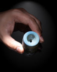 Shadow Art 4" Smoke and Silver Frit Long Bowl