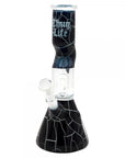 Thug Life | 10" Cracked Stone Glass Water Pipe