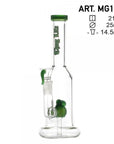 Thug Life | 8" Green Water Pipes w/ Custom Perc