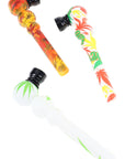Ceramic Hand Pipe with Metal Bowl “Kiln Classic” – Assorted Colors
