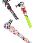 Ceramic Hand Pipe with Metal Bowl “Kiln Classic” – Assorted Colors