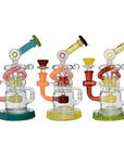 Calibear Multi-Chamber Recycler Dab Rig | 8" Borosilicate Glass Rig with Looping Recycler Pathways