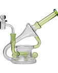 Human Grade 7.5" Recycler 45 (Triple Marble) Glass Rig Water Pipe