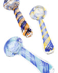 4″ Striped Glass Spoon Pipe “Candy Cane” – Assorted Colors