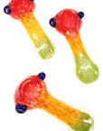Rasta Frit Glass Spoon Pipe “Marley Marble” – 3½″ – Assorted Colors