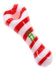 Hemper Candy Cane Glass Hand Pipe – 3″