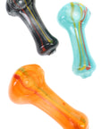 Rasta Stripe Frit Glass Spoon Hand Pipe “Mini Signal” – 2½″ – Assorted Colors