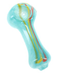 Rasta Stripe Frit Glass Spoon Hand Pipe “Mini Signal” – 2½″ – Assorted Colors