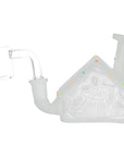 Frosted Christmas House w/ Glow in Dark Lights Glass Mini Rig - 3" / 10mm F