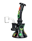 420 Alien Glow In The Dark Glass Dab Rig - 6.5" / 14mm F
