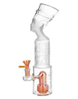 Pharoah Head Frosted Glass Water Pipe - 11.5" / 14mm F