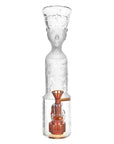 Pharoah Head Frosted Glass Water Pipe - 11.5" / 14mm F