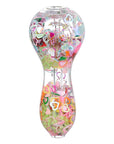 Pastel Paradise Glow Beads Glycerin Glass Hand Pipe - 3.75" / Designs Vary
