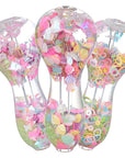 Pastel Paradise Glow Beads Glycerin Glass Hand Pipe - 3.75" / Designs Vary