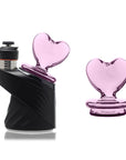 Pink Heart Dry Puffco Peak Glass Attachment | Calibear