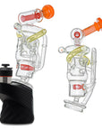 Premium Swiss Straight Fab Recycler Glass Attachment w/ Encased Opal for Puffco Peak OG & Pro | Calibear