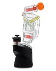 Premium Swiss Straight Fab Recycler Glass Attachment w/ Encased Opal for Puffco Peak OG & Pro | Calibear