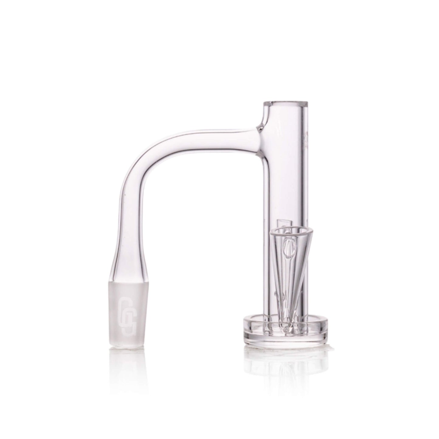 Control Tower Quartz Banger With Double Funnel | Side Profile View | GG