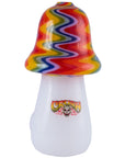 Crush Headdy Topper Colorful Mushroom Hand Pipe w/ Dragon Badge