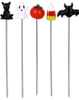5CT BUNDLE - Halloween Glass Hairpin Poker Tool - 5" / Assorted Designs