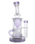 Calibear Sandblasted Klein Recycler Dab Rig with Seed of Life Perc – 8” Glass Rig