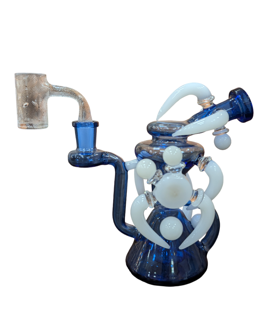 Spikes Recycler Dab Rig With Golden Goat Banger