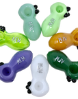 3.5" AFM Egg Colored Borosilicate Glass Hand Pipe