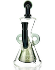 10" AFM Glass Hour Glass Colored Recycler Dab Rig