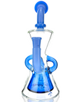 10" AFM Glass Hour Glass Colored Recycler Dab Rig