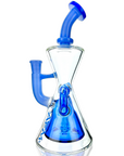 10" AFM Glass Hour Glass Colored Recycler Dab Rig