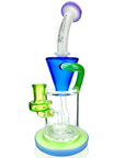 AFM 10″ Drain Incycler Rainbow Glass Dab Rig