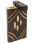 Burned Wood Dugout “Night Lattice” – 4″ – Assorted