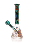 Mandala Myriad Teal 10" Mini Beaker Bong