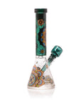 Mandala Myriad Teal 10" Mini Beaker Bong