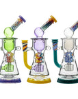 Calibear Wigwag Straight Fab Torus V2 Encased Two Opals W/ Seed of Life Perc