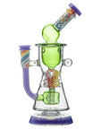 Calibear Wigwag Straight Fab Torus V2 Encased Two Opals W/ Seed of Life Perc