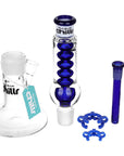 Pulsar Chillr Glycerin Straight Tube Glass Water Pipe - 13" / 14mm F / Blue