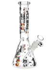 Pulsar Cute Kitties Beaker Glass Water Pipe - 10" / 14mm F