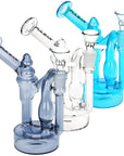 3CT BUNDLE - Pulsar Upside Down Recycler Water Pipe - 6" /14mm F / Assorted Colors