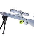 SeshGear Sniper Rifle Electroplated Glass Water Pipe w/ Stand - 19.75" / 14mm F / Clear, Smoke, Rainbow