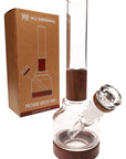MJ Arsenal Palisade Glass Water Pipe – Walnut Accents – Alpine Collection