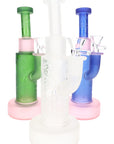 Frosted Glass-on-Glass Space Bong “Cosmic Chill” – 9″ – Showerhead Perc
