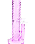 Wave-Texture Straight Shooter Bong “Ripple Rocket” – 10″ – Showerhead Perc – Ice Pinch
