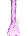 Twisted Glass Beaker Bong “Spiral Chill” – Ice Pinch – 10″ – Assorted Colors