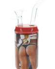 Cheeky Decal Bottle Bong “Beach Blink” – 4½″