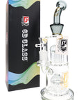 6B Glass Double 8-Arm Tree Perc Straight Bong – 11″ – Assorted Colors