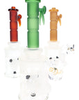 6B Glass Frosted Panda Perc Dab Rig – 14.5 mm Female – 8.5″ – Assorted Colors