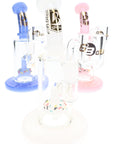6B Glass Donut Perc Dab Rig – 10 mm Female – 6.5″ – Assorted Colors
