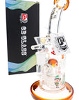 6B Glass Christmas Dome Matrix Bong – 14.5 mm Female – 9″ – Assorted Colors