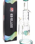 6B Glass 14.5 mm Female Donut Barrel Perc Bong – 14″ – Assorted Colors